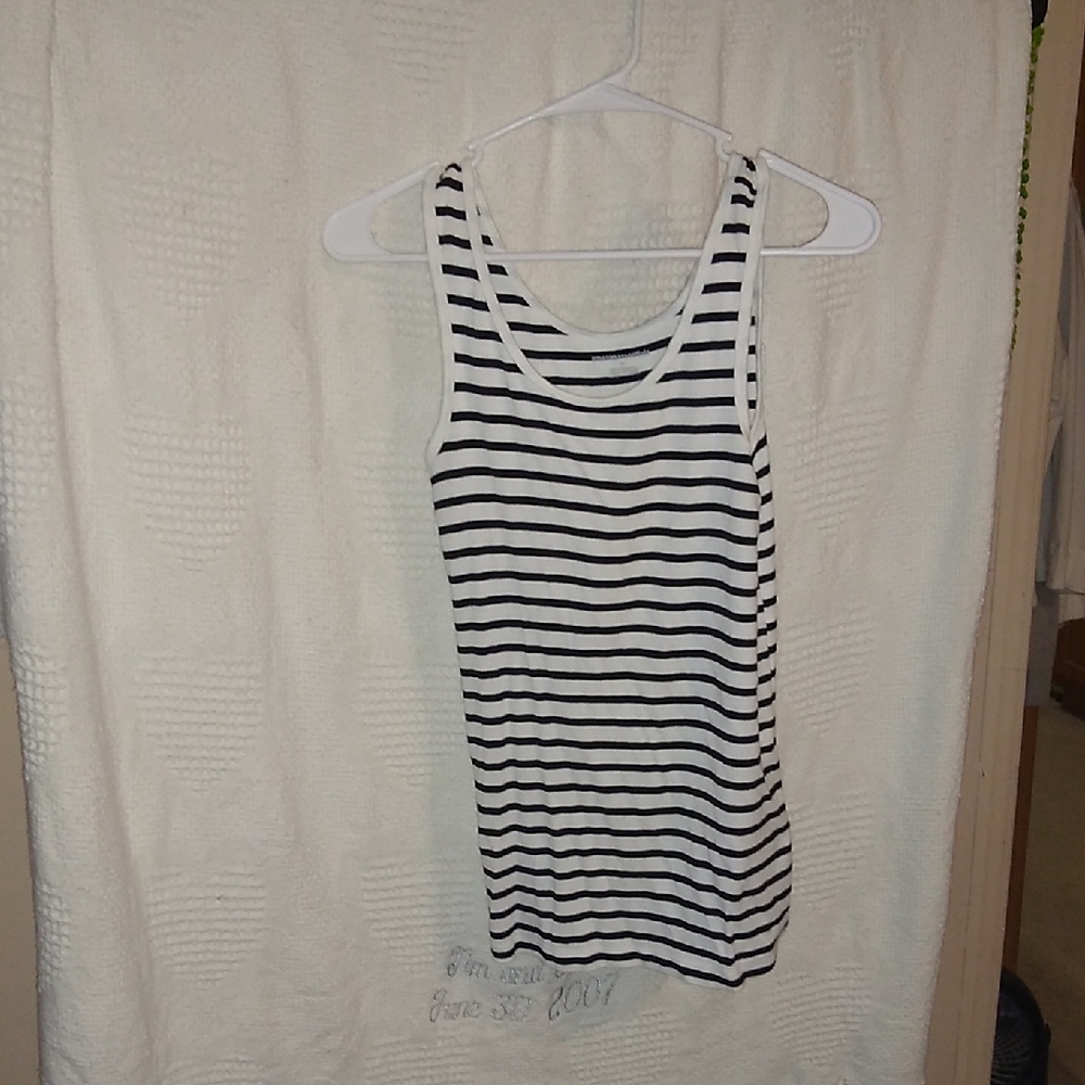 Amazon Essentials Black and White Striped Tank Top